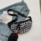 Sac banane léopard à bandoulière solide