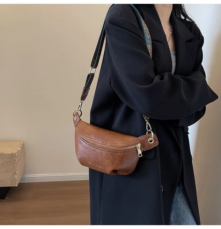 Sac banane en cuir artificiel femme