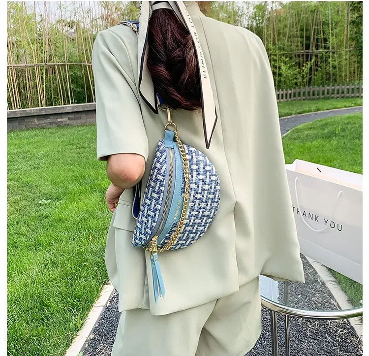 Petit sac banane femme tendance avec chaine