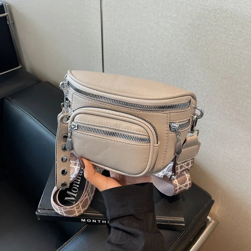 Petit sac banane cuir souple femme