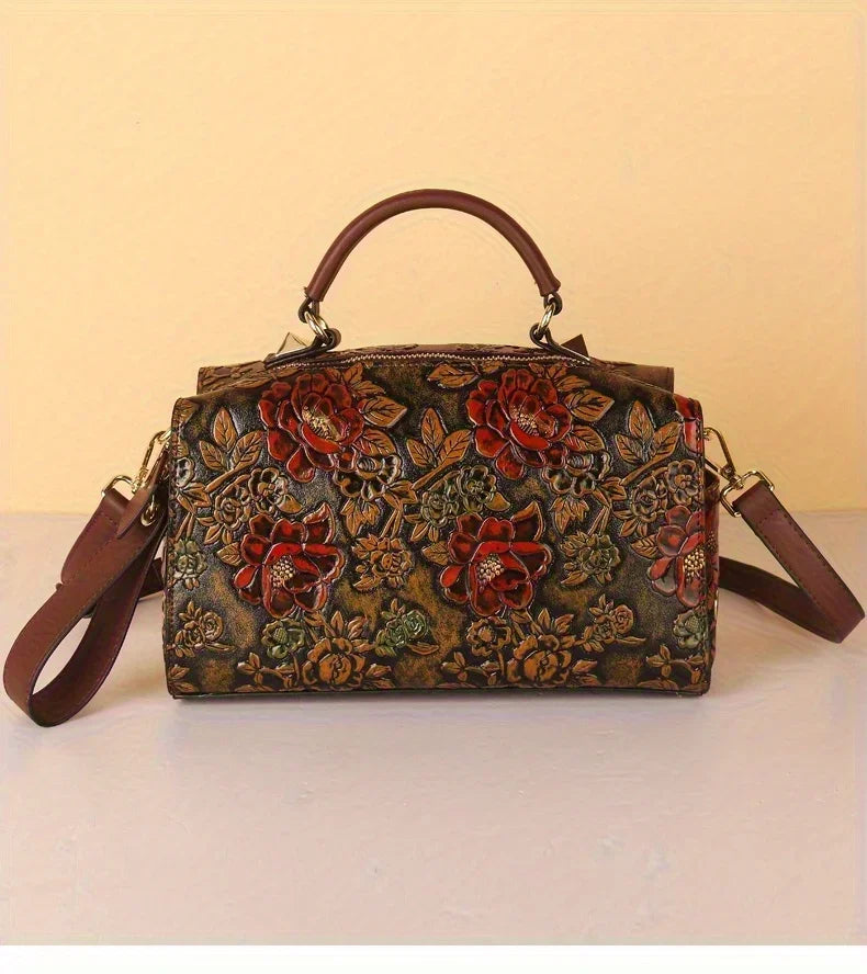 Mini sac cabas en cuir Marron-ShopGET® 