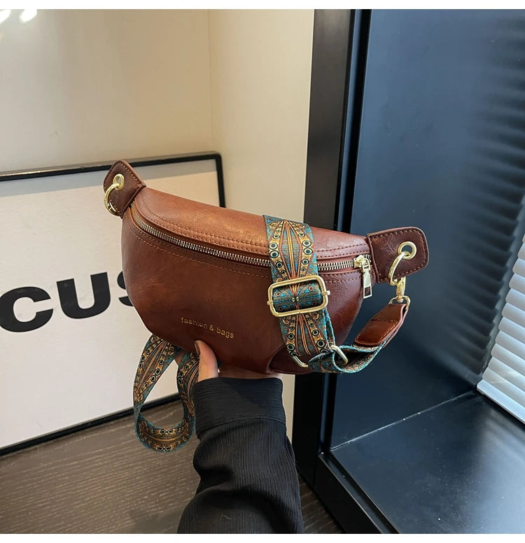 Sac banane en cuir artificiel femme