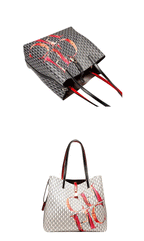 Marque CH Sac cabas femme 33x16x30cm / Blanc-33x16x30cm / Noir-ShopGET 