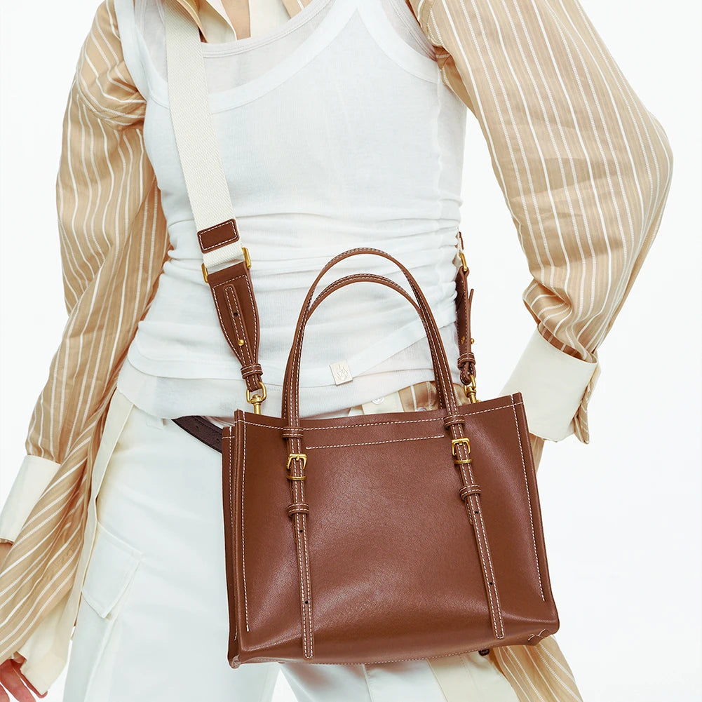 Grand sac cabas en cuir noir Noir / OFFERTE-Beige / OFFERTE-Marron / OFFERTE-ShopGET® 