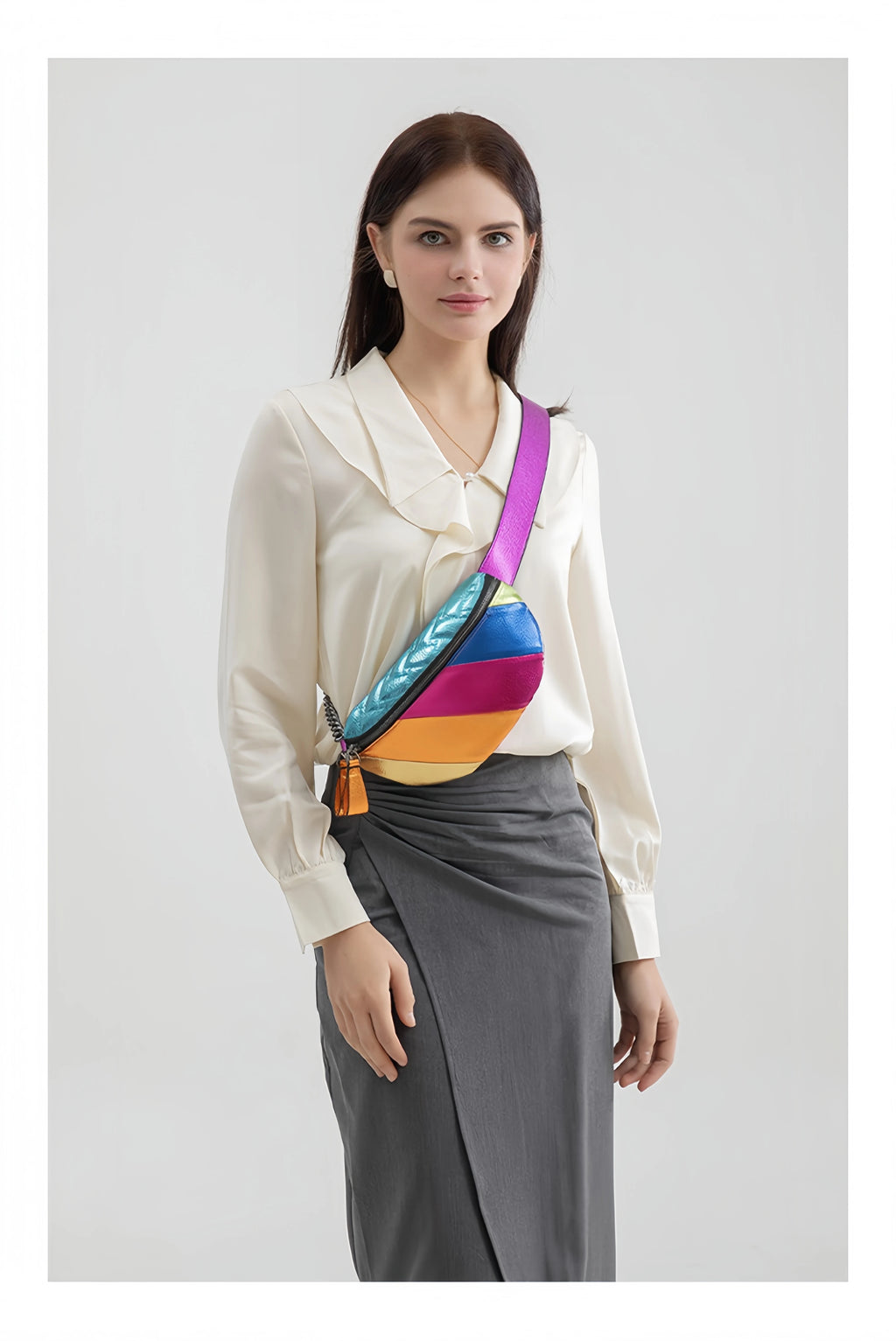 sac banane femme tendance en cuir Pu