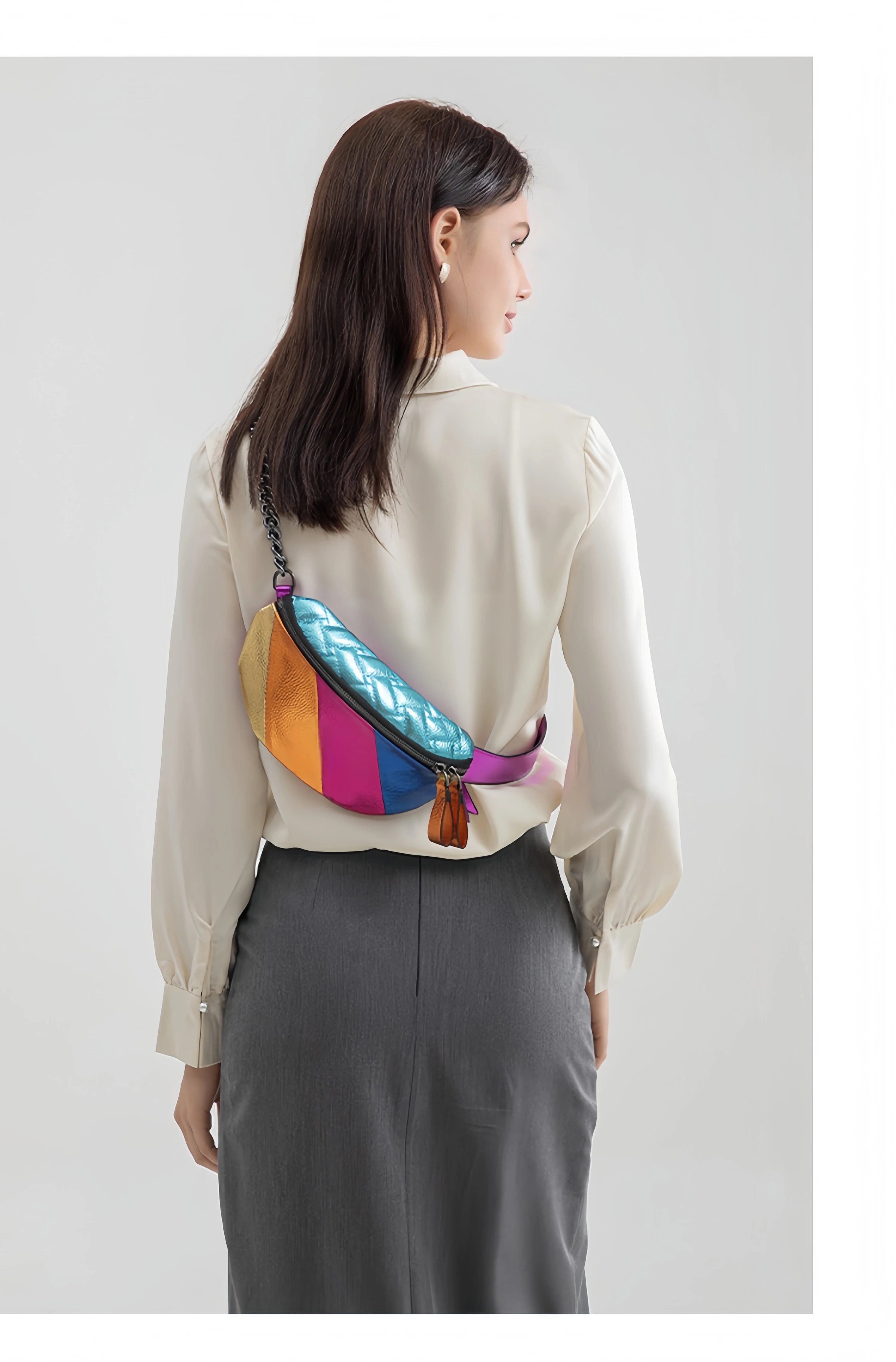 sac banane femme tendance en cuir Pu