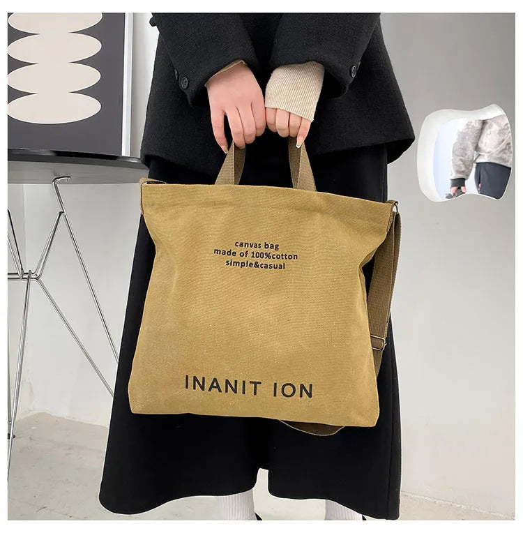 Sac de courses Japonaise Canvas Marron-kaki-Vert-Noir-Gris-ShopGET® 