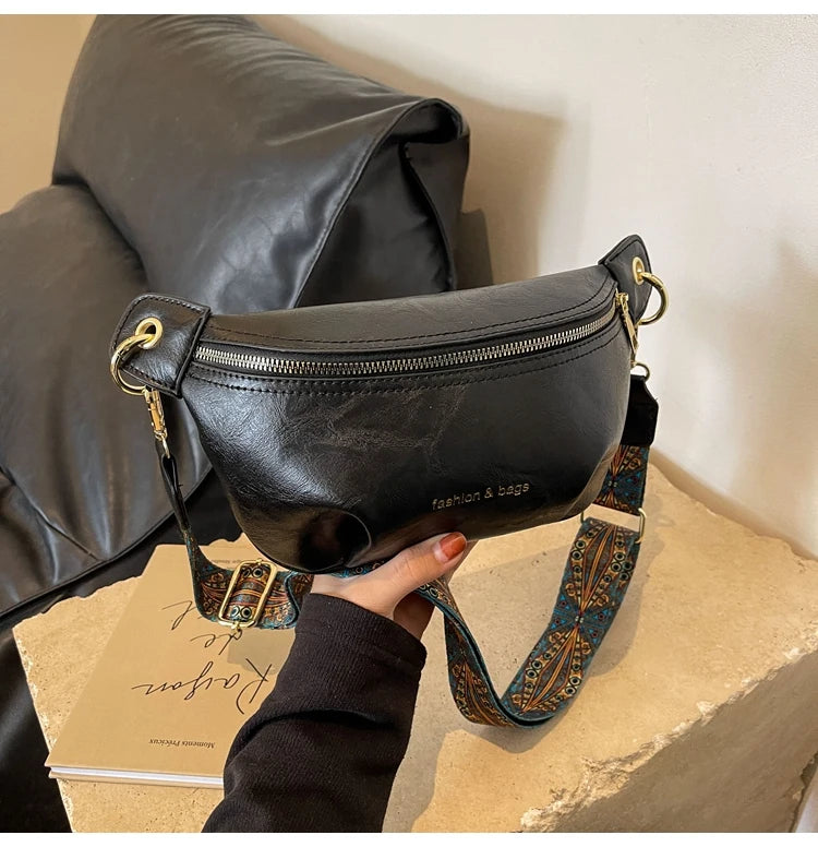 Sac banane en cuir artificiel femme
