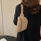 Sac banane velours moumoute de luxe