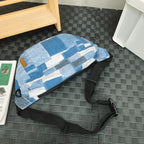 sac banane femme tendance denim plaid