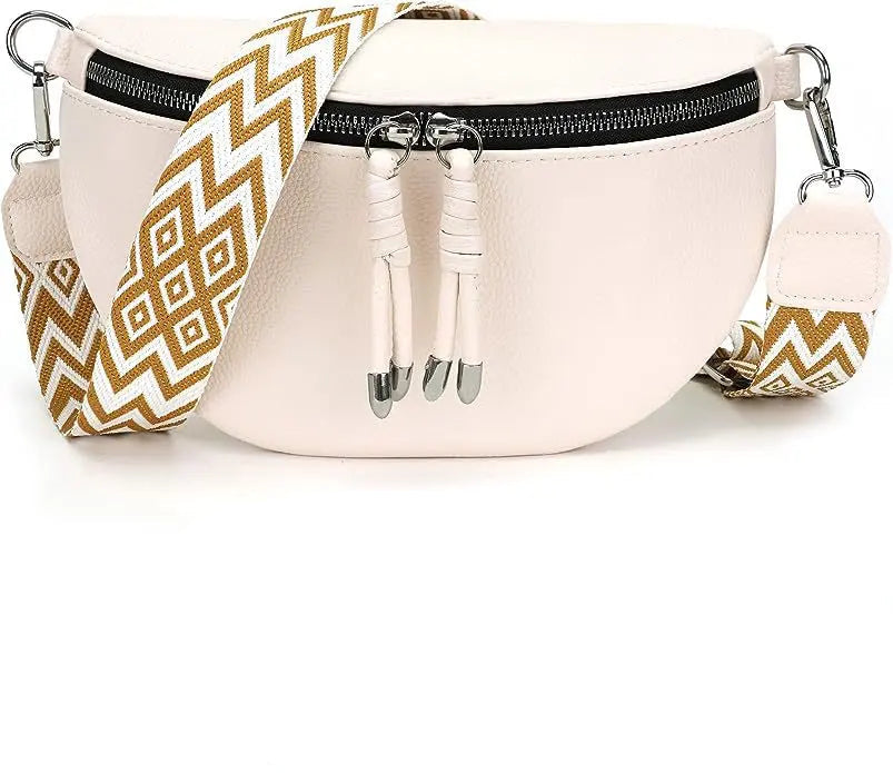Sac banane femme chic vintage en cuir