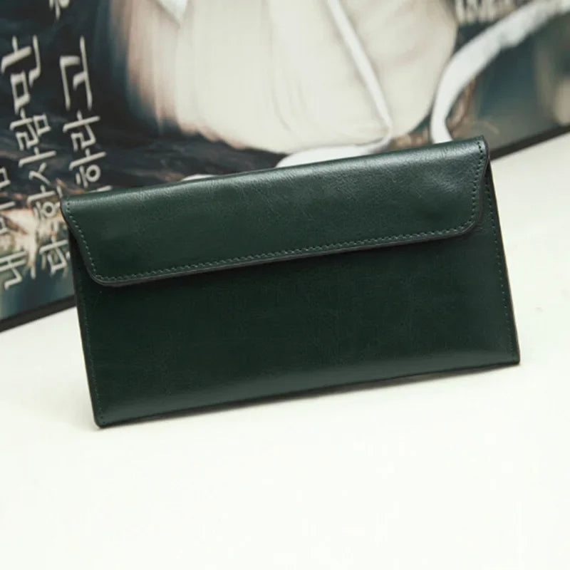 Sac pochette femme cuir slim Bleu-Noir-Rouge-Vert-ShopGET® 