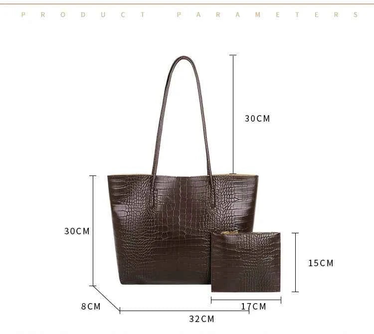 Sac cabas femme noir en cuir sans accessoires Noir / 30x32x8cm-Marron / 30x32x8cm-ShopGET® 