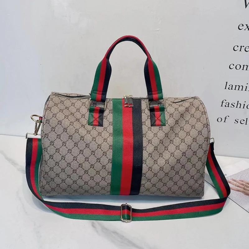 Sac weekend de qualité plaid Kaki Gris A / OFFERTE-Kaki Gris B / OFFERTE-ShopGET® 