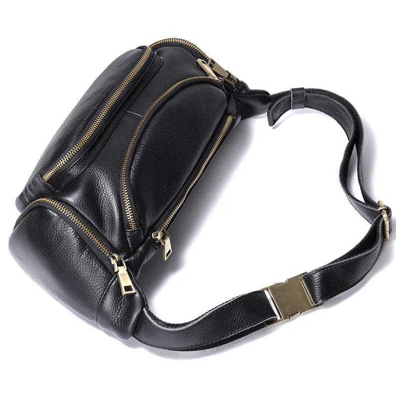 Sac banane homme militaire en cuir de qualité