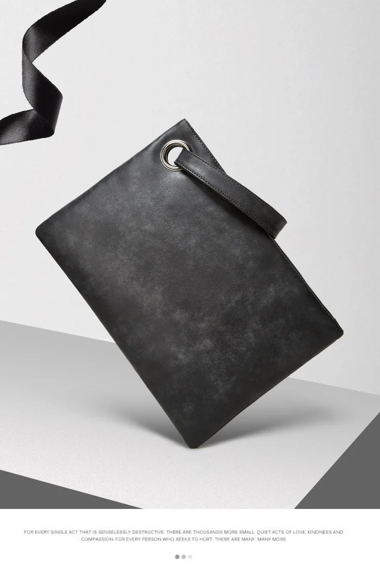 Pochette homme marron business Khaki / 33cm x 2cm x 23cm-Noir / 33cm x 2cm x 23cm-Marron / 33cm x 2cm x 23cm-ShopGET® 