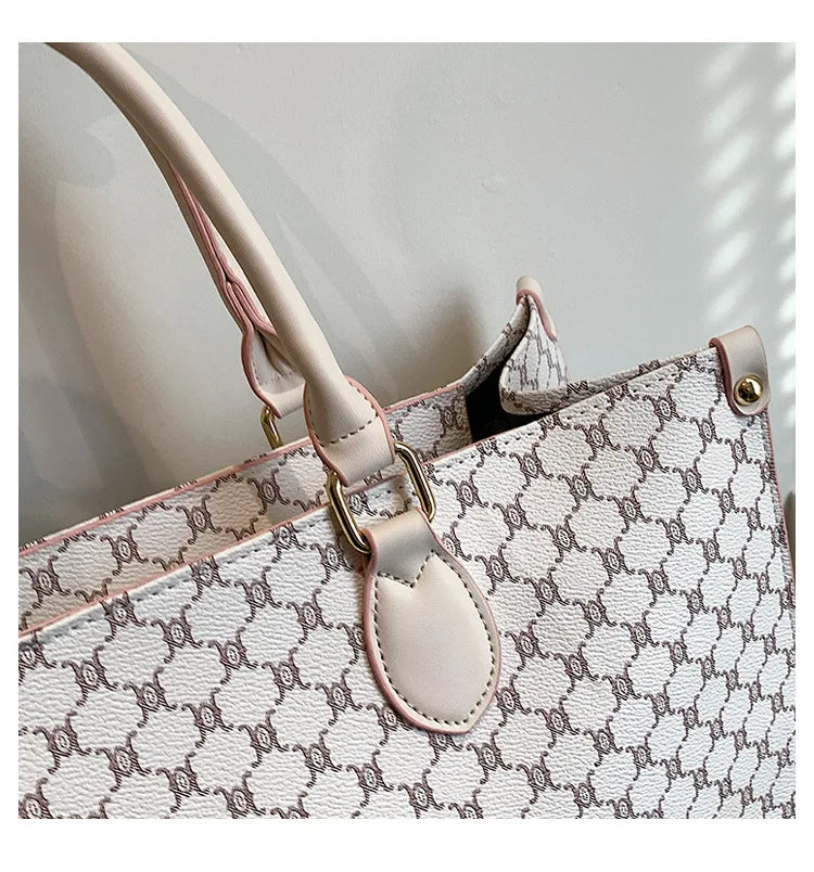 Sac cabas femme mignon luxury Beige-Pourpre-Rose-Bleu-Blanc-Gris-Café-Café B-Marron-ShopGET® 