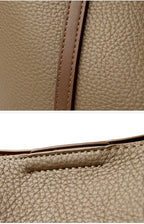 Sac cabas noir été cuir brillant Kaki-Gris-Apricot-Noir-Marron A-Marron B-ShopGET® 