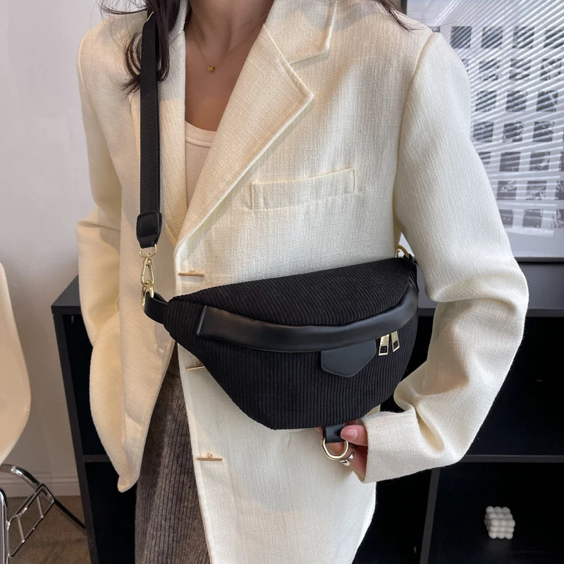 Sac banane femme en velours canvas - ShopGET®