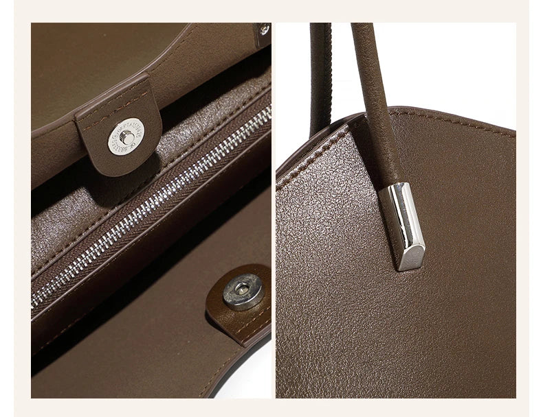 Sac cabas en cuir  souple femme Burgundy-Noir-Café-Marron-ShopGET® 