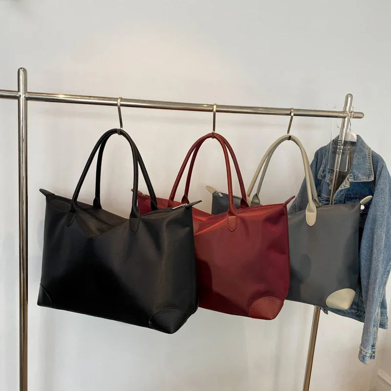 Petit sac weekend femme Gris-Rouge-Noir-ShopGET® 