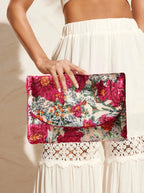 Pochette portefeuille femme Vert / 33 x 1.5 x 22cm-rose / 33 x 1.5 x 22cm-ShopGET® 