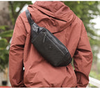 Sac banane homme rectangulaire en cuir - ShopGET®