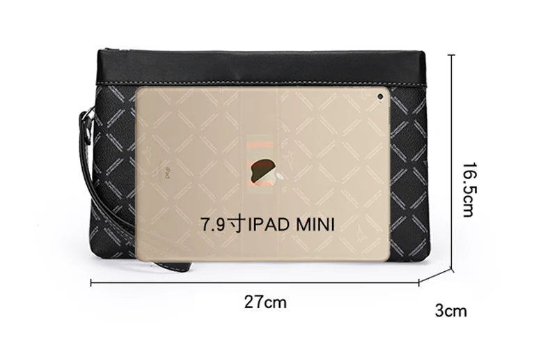 Pochette homme business men Noir A / 17cm x 27cm x 3cm-Noir B / 17cm x 27cm x 3cm-ShopGET® 