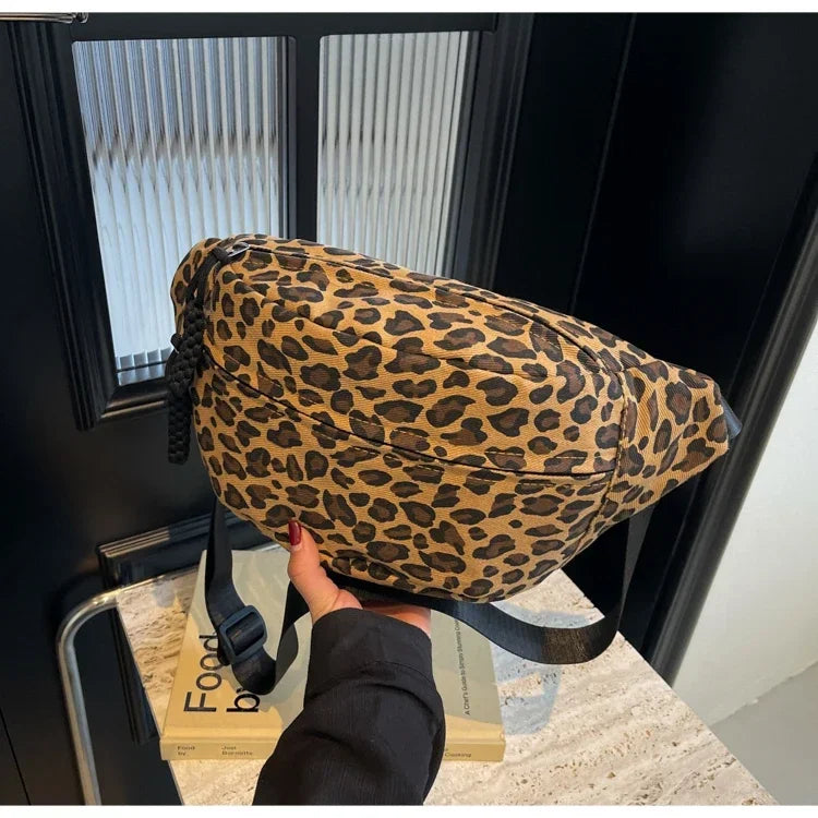 Grand sac banane léopard