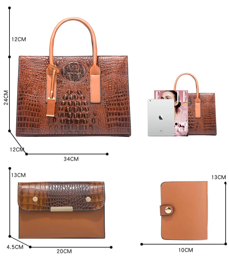 Sac cabas noir traveasy Vintage en cuir Marron-Noir-Rouge-ShopGET® 