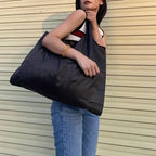 Sac de courses waterproof Noir-Floral pourpre-Orange floral-ShopGET® 