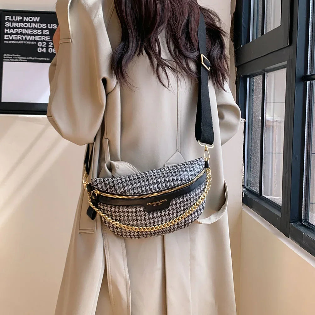 sac banane femme tendance grand capacité à chaine