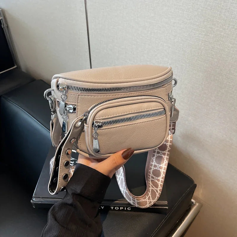 Petit sac banane cuir souple femme