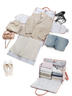 Sac weekend roulette pour femme Noir-Beige-ShopGET® 