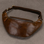 Sac banane en cuir solide pour homme