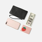 Pochette femme cuir noir Noir / 20cmx1cmx11cm-ShopGET® 