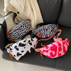 Sac banane léopard blanc et noir