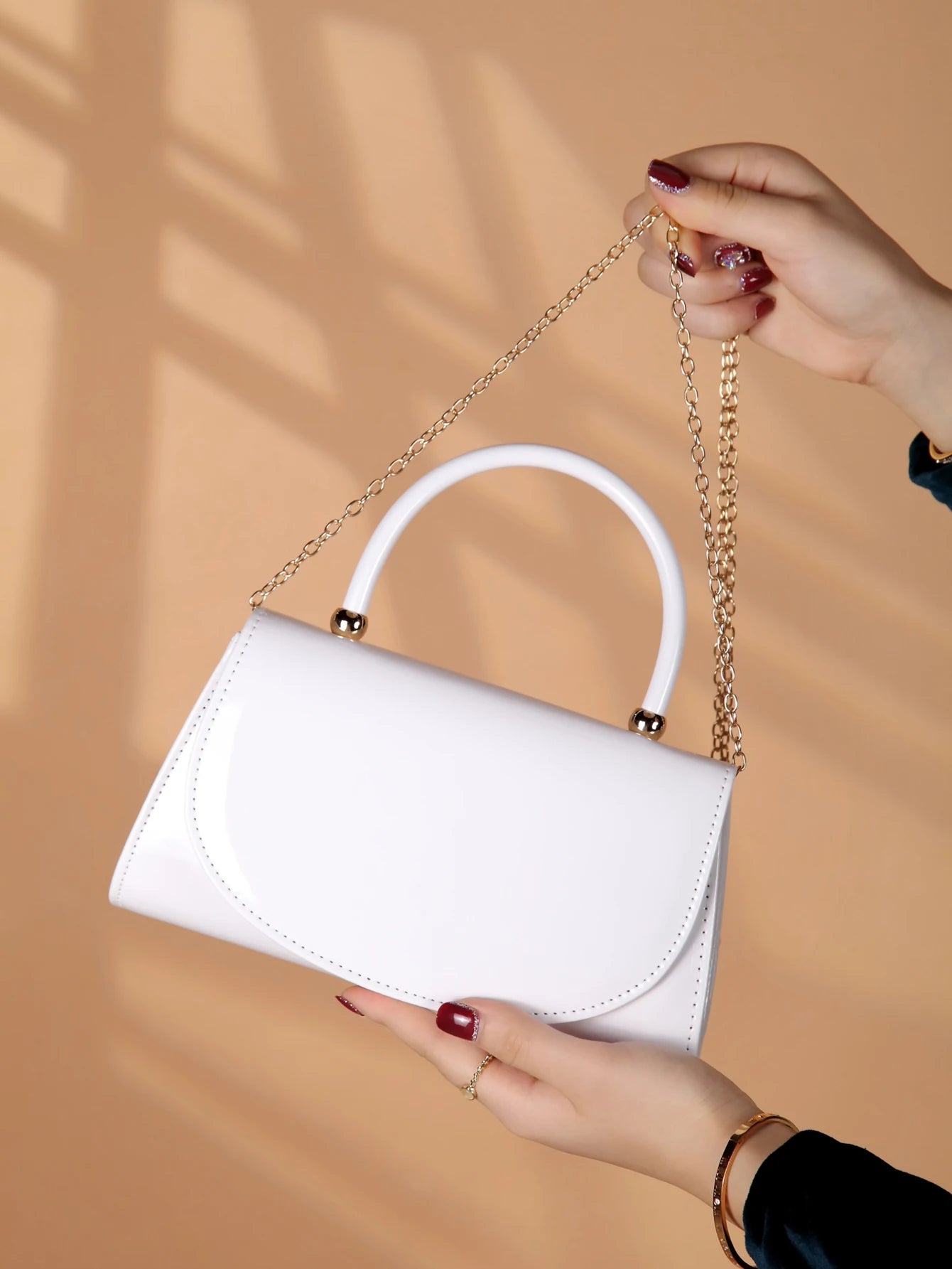 Sac pochette femme  noir Noir-Blanc-ShopGET® 