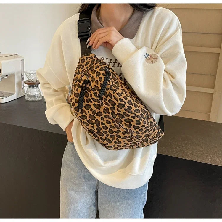 Grand sac banane léopard