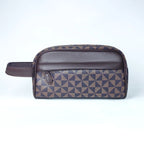 Sacoche pochette homme  en cuir Marron-Noir-ShopGET® 