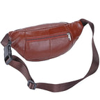 Sac banane en cuir multipoche homme