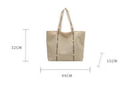 sac cabas tissu femme Noir-Beige-ShopGET® 