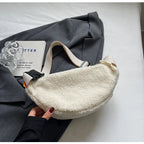 Grand sac banane velours pour femme