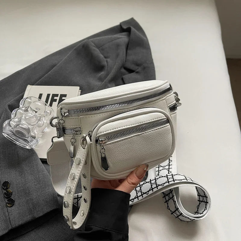 Petit sac banane cuir souple femme