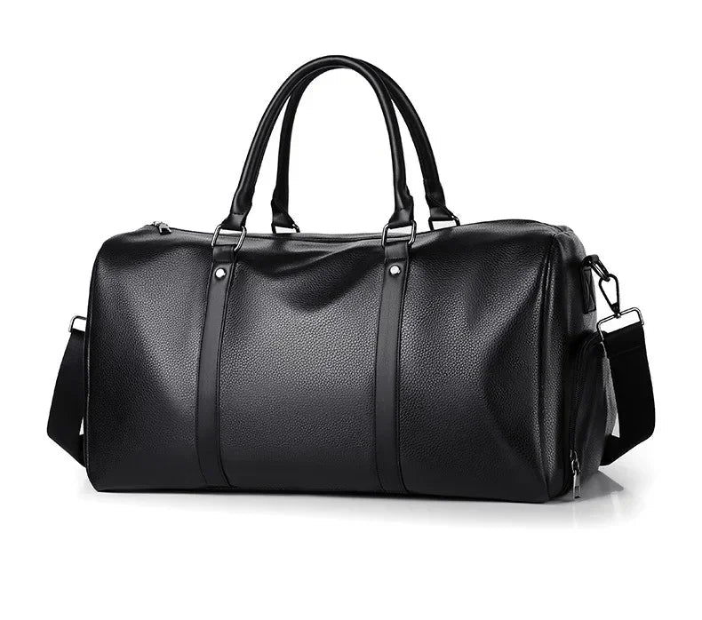 Sac weekend homme cuir marron Marron-Noir-ShopGET® 