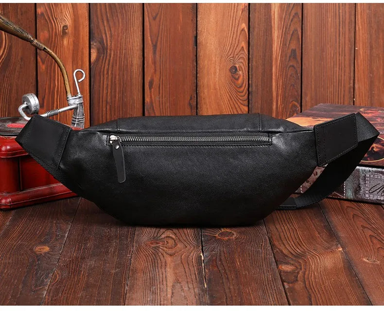 Sac banane imperméable en cuir pour homme - ShopGET®