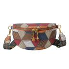 Grand sac banane en cuir femme