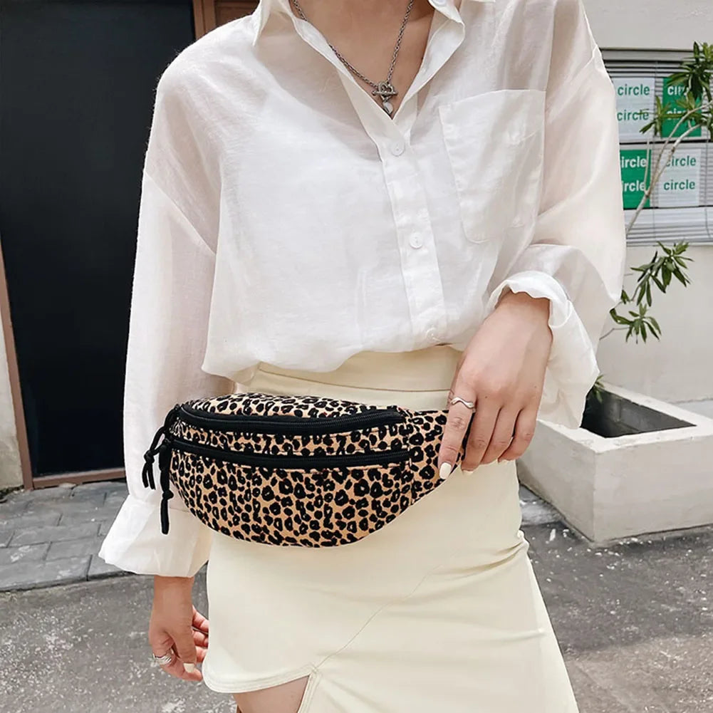 Sac banane camel marron léopard pour femme - ShopGET®