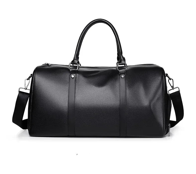 Sac weekend homme cuir marron Marron-Noir-ShopGET® 