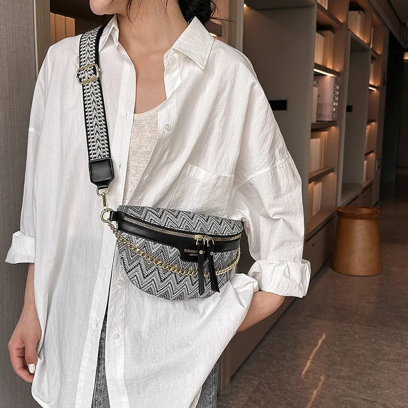 Sac banane en cuir ethnique boho plage